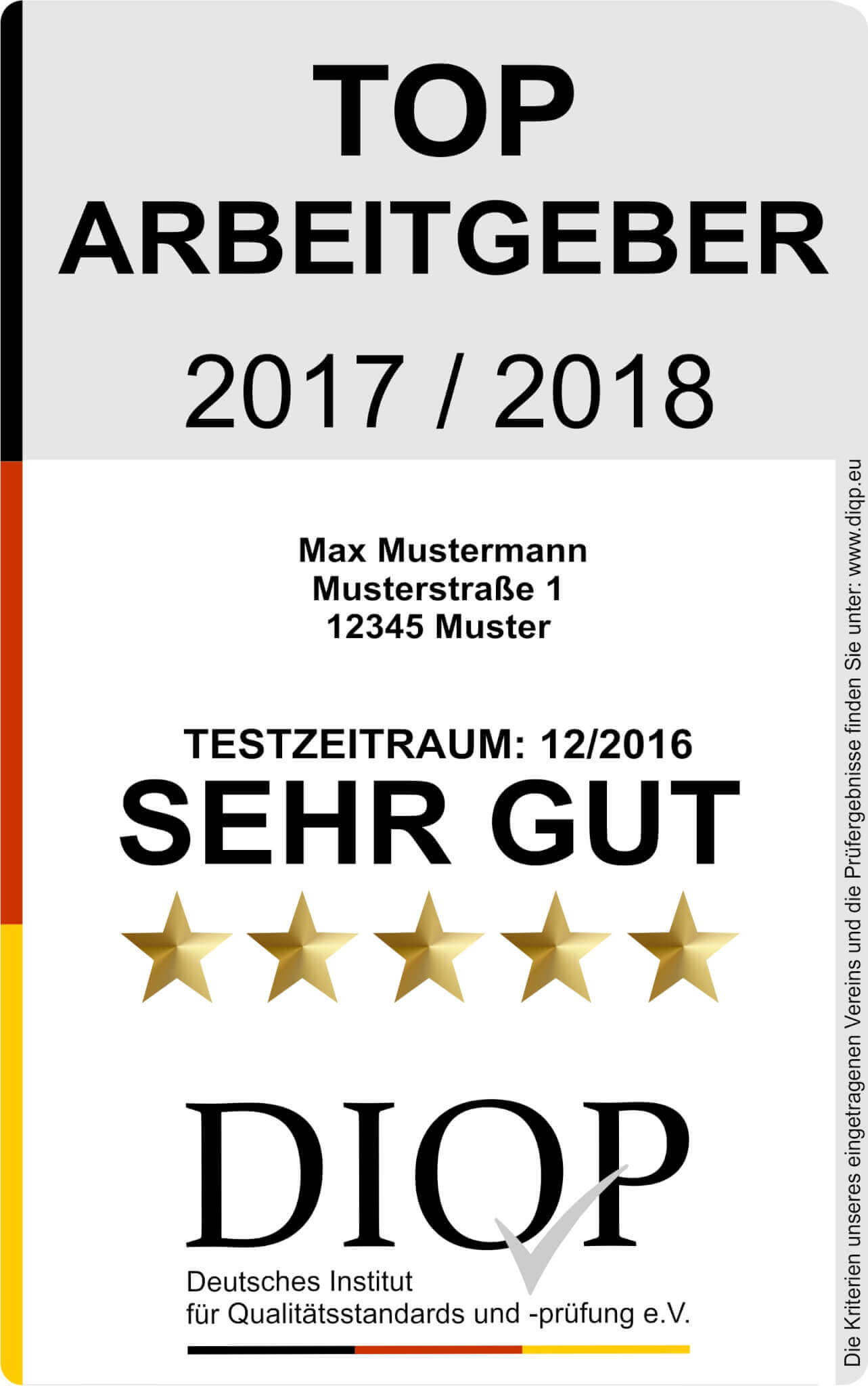Top Arbeitgeber (DIQP) Top Arbeitgeber (DIQP) das Arbeitgebersiegel für Top Arbeitgeber