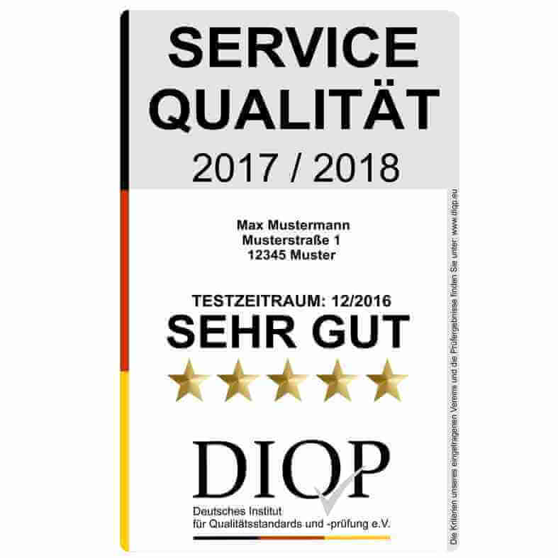 Das Gütesiegel für Ihren Service Das Gütesiegel für Ihren Service