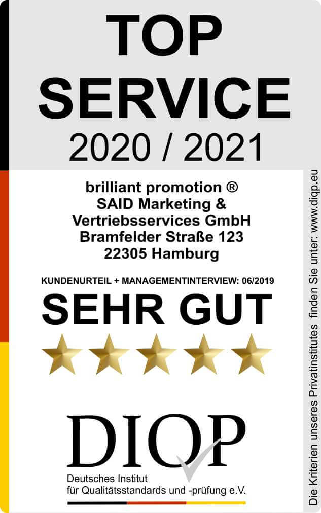 Top Service (DIQP) Brilliant Promotion 2020-2021 klein Top Service (DIQP) Brilliant Promotion 2020-2021 klein