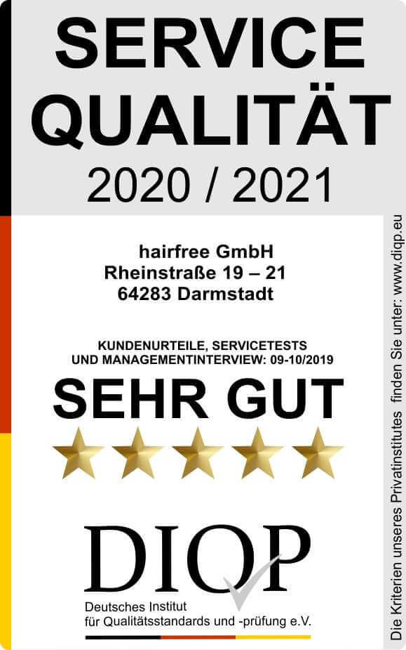 Geprüfte Servicequalität - hairfree GmbH