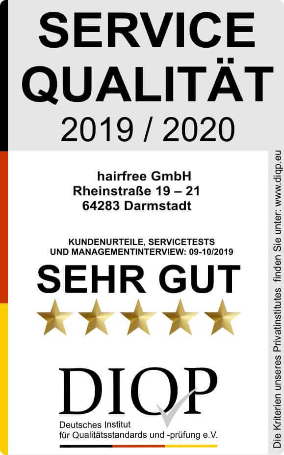 Geprüfte Servicequalität - hairfree GmbH