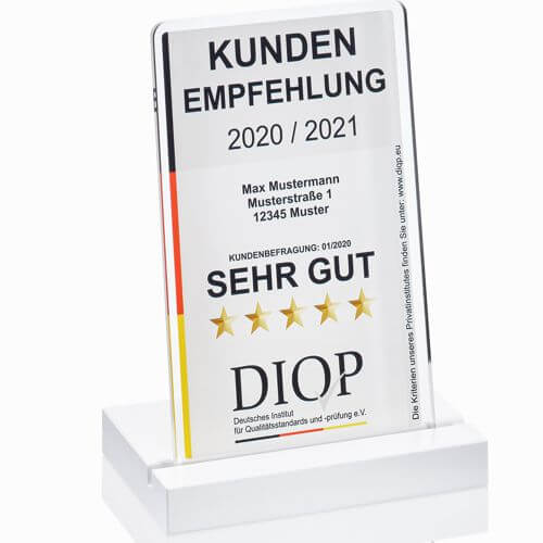 Kundenemfehlung Qualitätssiegel: Kundenempfehlung
