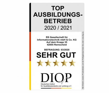 Top Ausbildungsbetrieb - RS Gesellschaft für Informationstechnik mbH & Co. KG