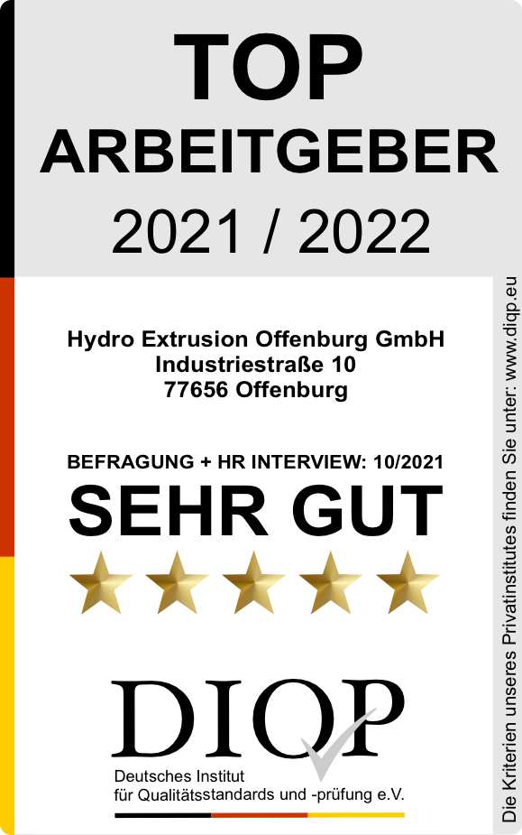 Hydro Extrusion Offenburg - TOP Arbeitgeber (DIQP)