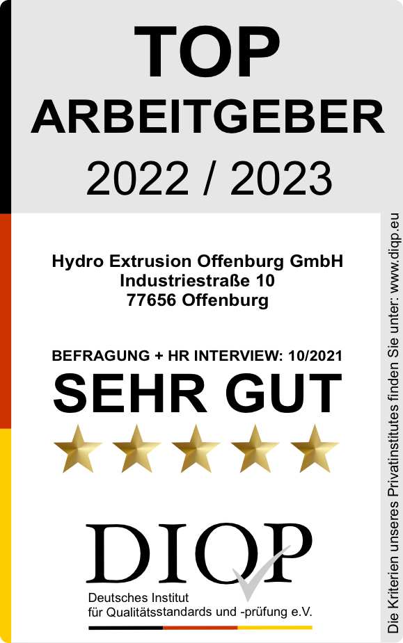 Hydro Extrusion Offenburg - TOP Arbeitgeber (DIQP)