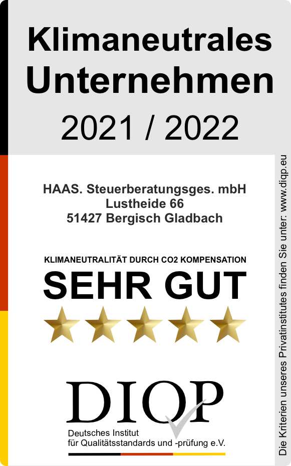 Klimaneutrales Unternehmen Haas Steuerberatung