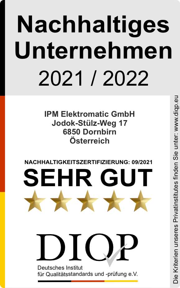 Nachhaltiges Unternehmen (DIQP) IPM Elektromatic GmbH