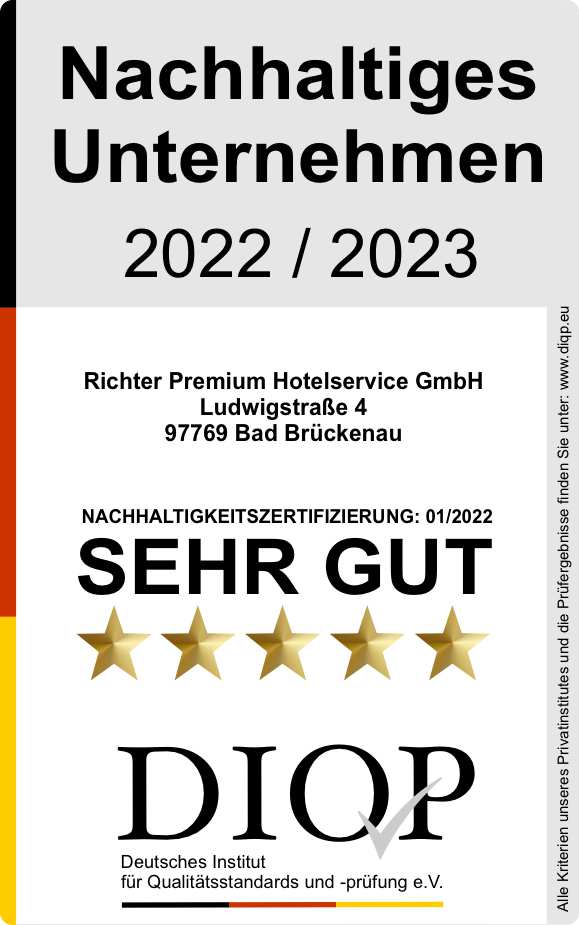 Nachhaltiges Unternehmen (DIQP) - Richter Premium Hotelservice GmbH