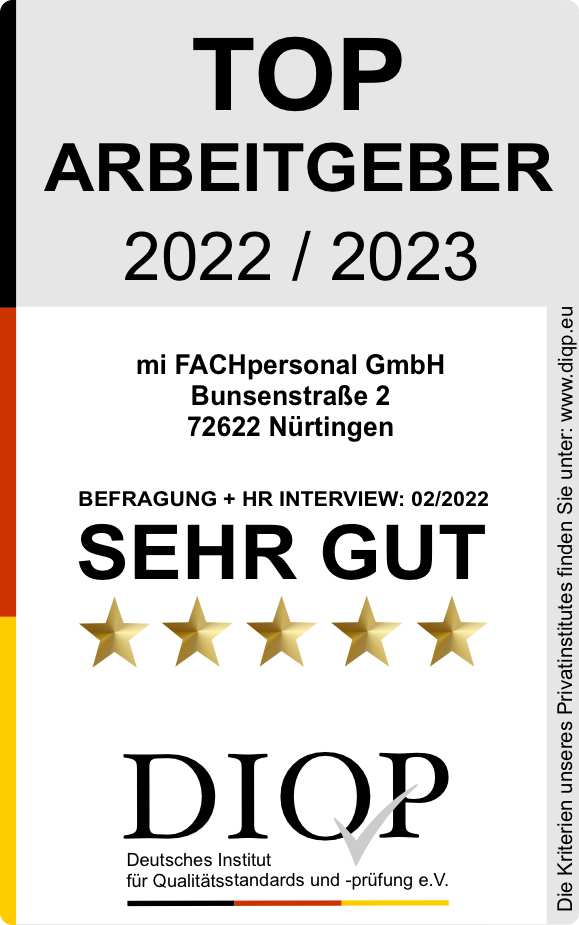 Top Arbeitgeber (DIQP) - mi Fachpersonal GmbH