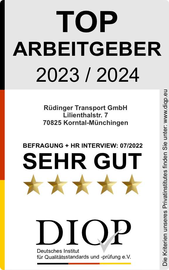 Top Arbeitgeber - Rüdinger Transport GmbH