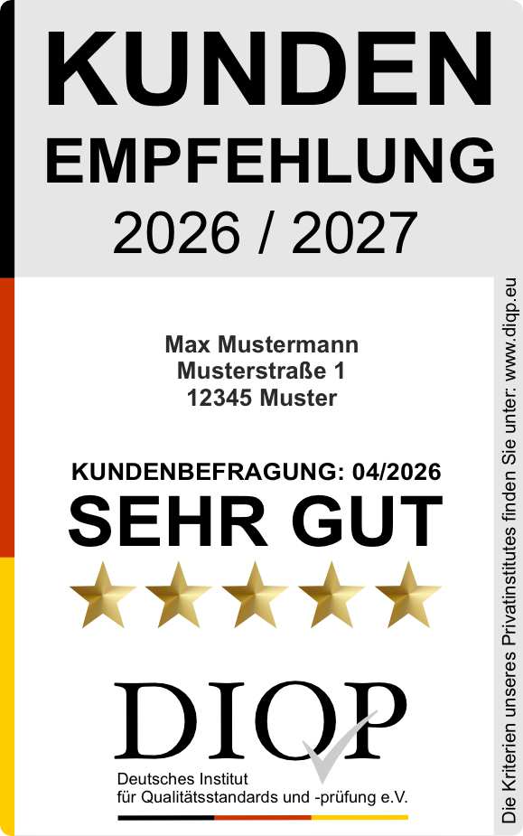 Gütesiegel: Kundenempfehlung Gütesiegel: Kundenempfehlung